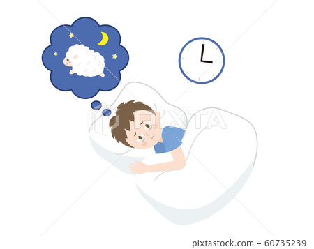 一個無法入睡的人的失眠插圖 60735239