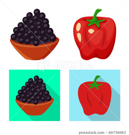 Isolated object of taste and product logo. Collection of taste and cooking stock symbol for web. 60736063