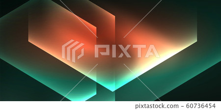 Shiny hexagon neon template. Futuristic digital technology concept. Vector abstract graphic design. Shiny hexagon neon template. Futuristic digital technology concept. Vector abstract graphic design. 60736454