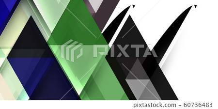 Abstract triangle pattern, colorful backdrop. Presentation template. Modern textured shape. Trendy modern style 60736483