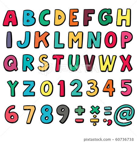 vector set of alphabet and number vector set of alphabet and number 60736738