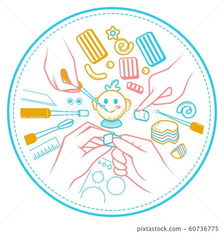 Illustration  hands of a handmade Illustration  hands of a handmade 60736775