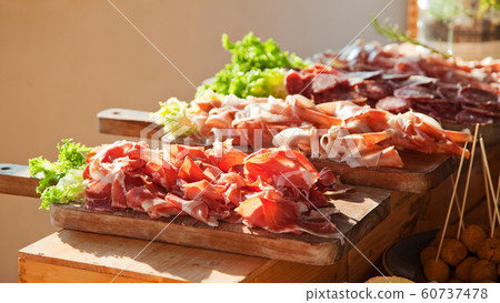 Parma ham in a banquet 60737478
