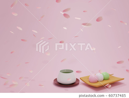 Hanami dumpling image background - Stock Illustration [60737485] - PIXTA