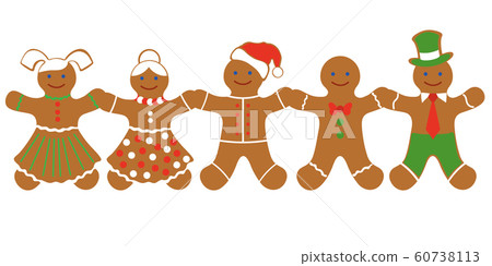 Christmas, New Year 2020 Gingerbread man Vector Christmas, New Year 2020 Gingerbread man Vector 60738113