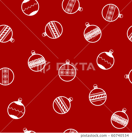 New year pattern with Christmas balls. Seamless 60740534