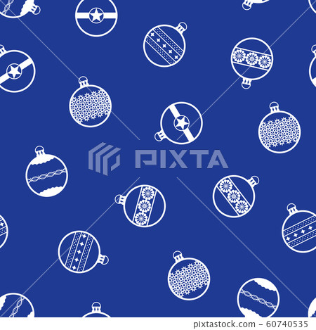 New year pattern with Christmas balls. Seamless 60740535