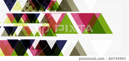 Vector triangle geometric abstract composition background. Retro vector illustration. Ornament illustration Vector triangle geometric abstract composition background. Retro vector illustration. Ornament illustration 60744995