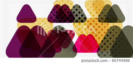 Vector triangle geometric abstract composition background. Retro vector illustration. Ornament illustration Vector triangle geometric abstract composition background. Retro vector illustration. Ornament illustration 60744996