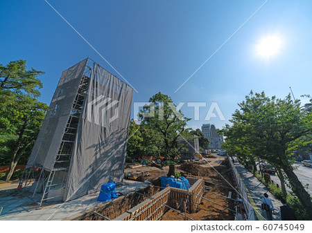 Tokyo cityscape in Japan overlooking the park in front of Kudanshita Station 60745049