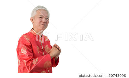 Asian senior Chinese new year gesture celebration 60745098