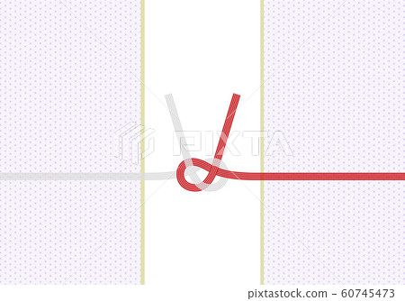 背景：水木淡路結紅色和白色的大麻葉慶祝慶典岡本新年禮物信封日本材料 60745473