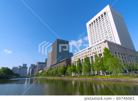 Tokyo cityscape in Japan: overlooking Hibiya street office 60746061