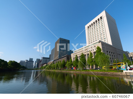 Tokyo cityscape in Japan: overlooking Hibiya street office 60746067