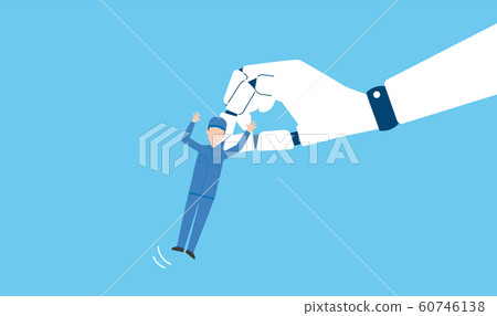 現場員工接機,RPA,機器人和解僱圖像,矢量圖 現場員工接機,RPA,機器人和解僱圖像,矢量圖 60746138