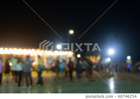 Wide Angle Blurred People in Loi Krathong Festival at Phayao Thailand Wide Angle Blurred People in Loi Krathong Festival at Phayao Thailand 60746254