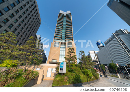 Tokyo cityscape in Japan: overlooking the Peninsula Tokyo 60746308