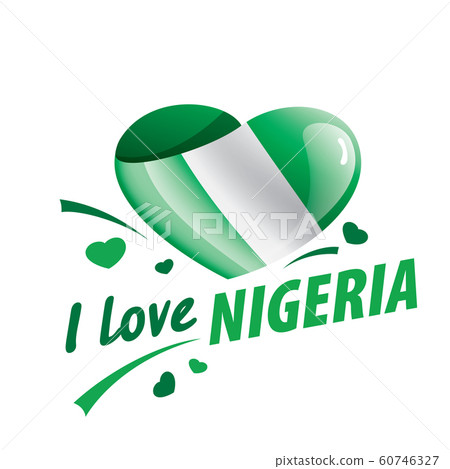 The national flag of the Nigeria and the inscription I love Nigeria Vector illustration The national flag of the Nigeria and the inscription I love Nigeria Vector illustration 60746327