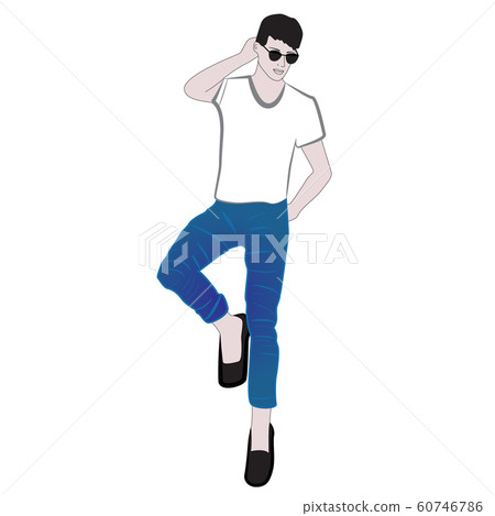 Handsome Stylish Guy Stock Illustration 60746786 Pixta pixta