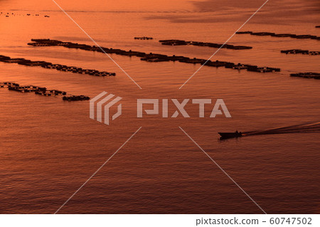 Aquaculture raft in Uwaumi 60747502