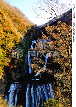 Fukuroda Falls in late autumn autumn leaves Fukuroda Falls in late autumn autumn leaves 60747571