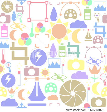 photo seamless pattern background icon. - Stock Illustration [60748076 ...
