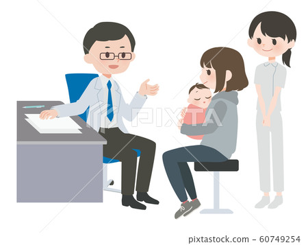 A woman consulted at a hospital A woman consulted at a hospital 60749254