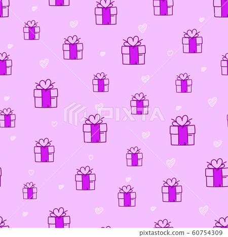 Valentines Day seamless vector pattern - Stock Illustration [60754309 ...