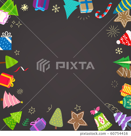 Christmas vector banner with different holiday 60754416