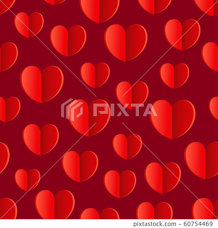 Valentines Day seamless vector pattern with red - Stock Illustration ...