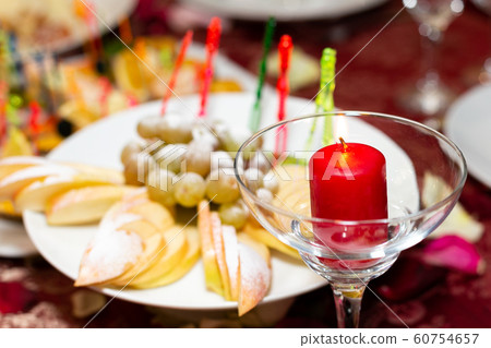 Beautifully laid table for the holiday. 60754657