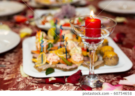 Beautifully laid table for the holiday. Beautifully laid table for the holiday. 60754658