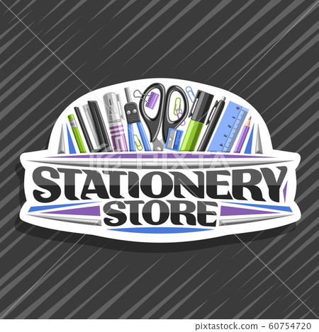 stationery store logo template design 14533002 Vector Art at Vecteezy