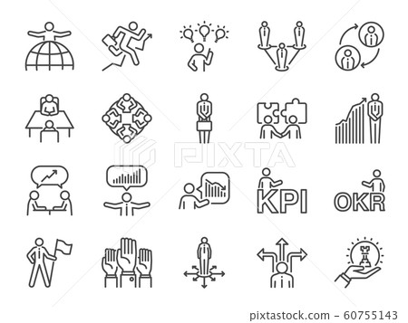 Business people icon set. 60755143