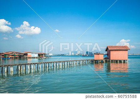 tan jetty, one of clan jetties at penang, malaysia 60755588