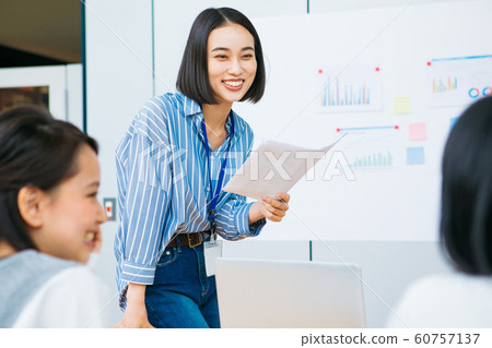 A woman giving a presentation Kinki University 60757137