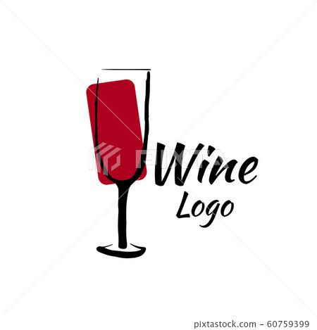 Vector illustration a wine logo symbol black red Vector illustration a wine logo symbol black red 60759399