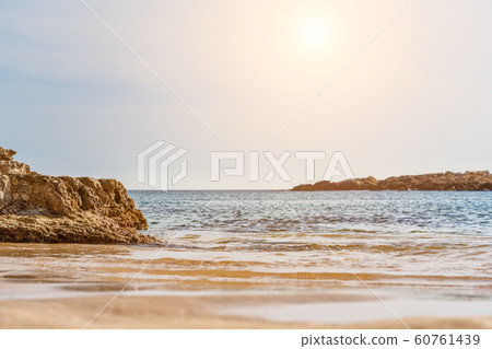 Conceptual landscape of a beach for tourists, summer in the south of Portugal. Conceptual landscape of a beach for tourists, summer in the south of Portugal. 60761439