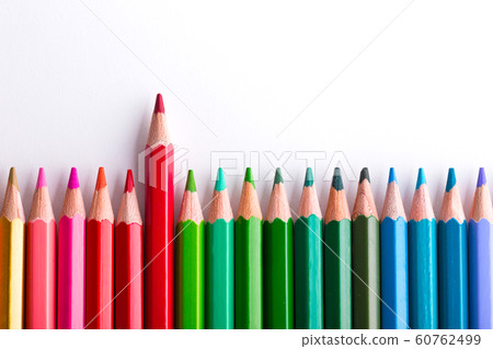leader concept with one pencil standing out of leader concept with one pencil standing out of 60762499