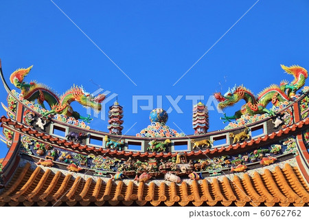 墳塋屋頂在橫濱唐人街Chugoku 墳塋屋頂在橫濱唐人街Chugoku 60762762