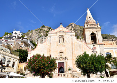 Italy Sicily Taormina landscape San Giuseppe church 60763042