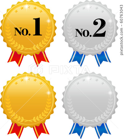 Laurel emblems with letters NO.1 and NO.2 60763043