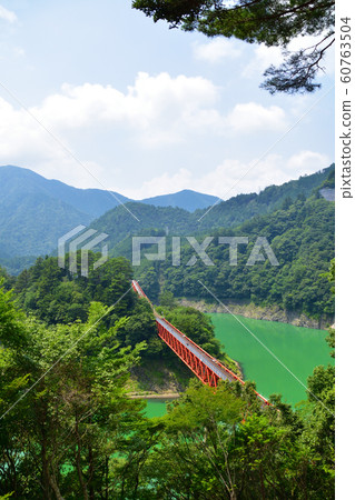 Scenery of Shizuoka Prefecture Prefectural Road Route 388 and Oi River 60763504