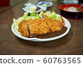 tonkatsu set of Japanese food meal in traditional 60763565