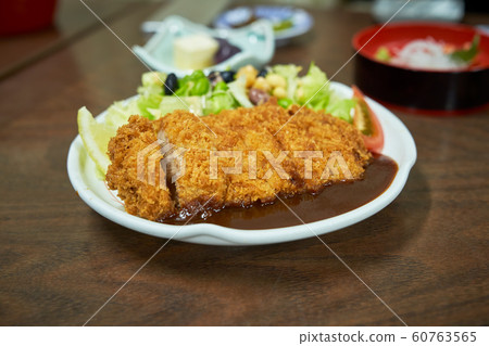 tonkatsu set of Japanese food meal in traditional tonkatsu set of Japanese food meal in traditional 60763565