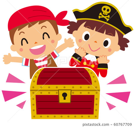 Pirate who found a treasure chest 60767709