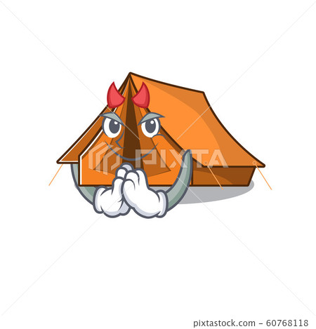 Devil Cartoon character of camping tent Scroll design Devil Cartoon character of camping tent Scroll design 60768118
