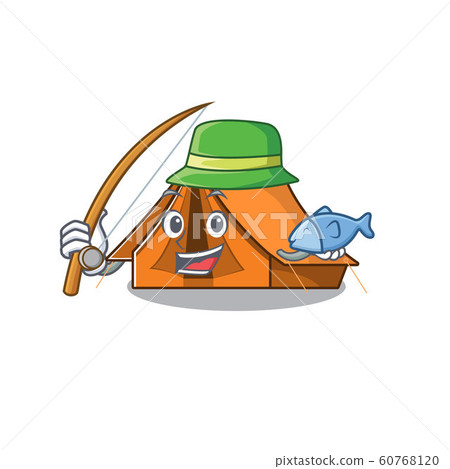 A Picture of funny Fishing camping tent Scroll design A Picture of funny Fishing camping tent Scroll design 60768120
