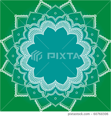 Mandala patterns on green background Mandala patterns on green background 60768306