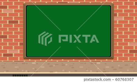 Background with chalkboard on brick wall Background with chalkboard on brick wall 60768307